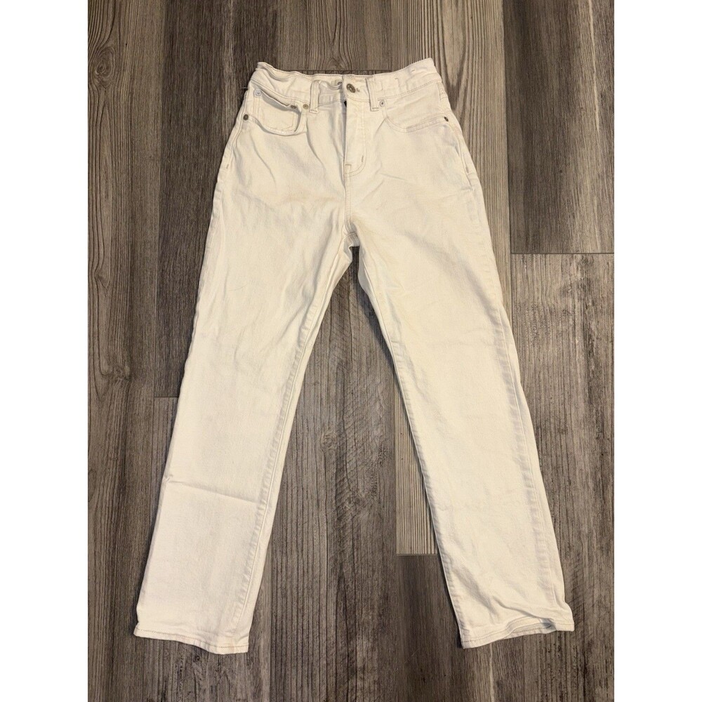 Madewell Women’s 90s Straight Cream Jeans Size 25P High Rise